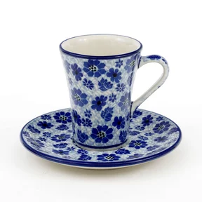 Filiżanka i spodek espresso F70 0,11l <br> 1443X Ważka w kwiatach
